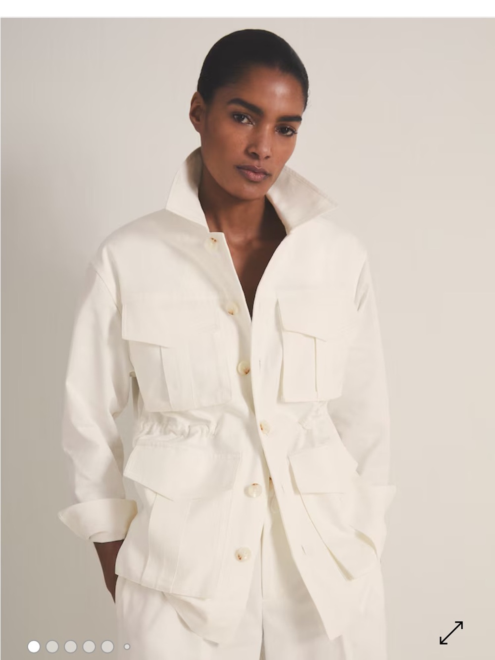 Reiss Les 1000 Ciels Luca Cotton Utility Jacket Size S